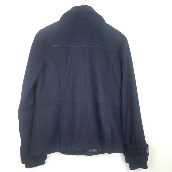 dELiA*s | Dark Blue Jacket Wool Blend Zipper - Picture 2 of 6